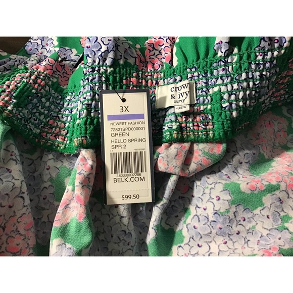 Crown & Ivy Hello Spring Off Shoulder Dress Women’s Plus SZ 3X - Picture 4 of 5